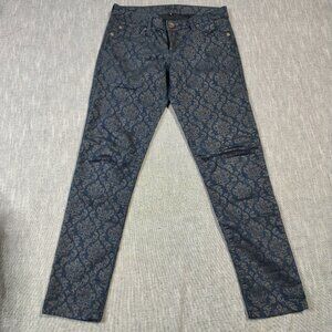 Kut from the Kth KP691MB9 Womens Size 2‎ (28x28) Dark Wash Gray Floral Pattern